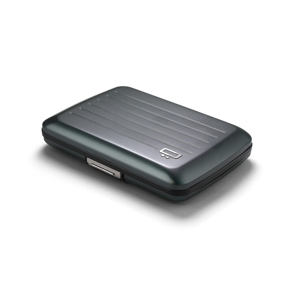 7473 Aluminum card holder with metal lock, RFID protection against fraud